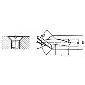 8587G - PUNTE COMBINATE PER FORI PASSANTI A 90&#176; ROTAZIONE DESTRA - Orig. Hartner